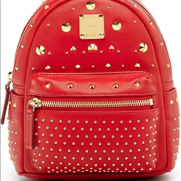 MCM X Mini Stark Bebe Boo Studded Leather Backpack